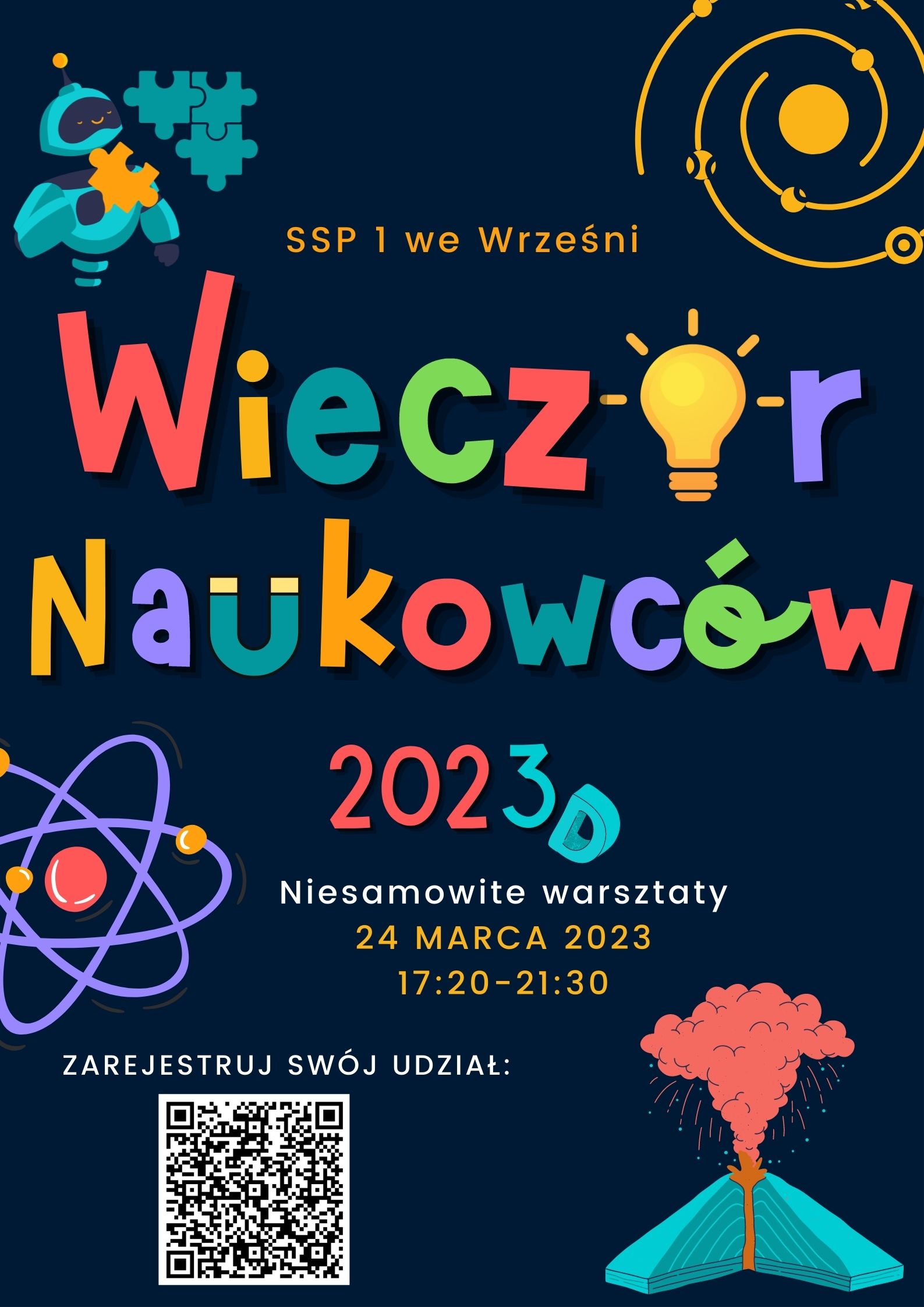 Plakat dotyczący wieczoru naukowców